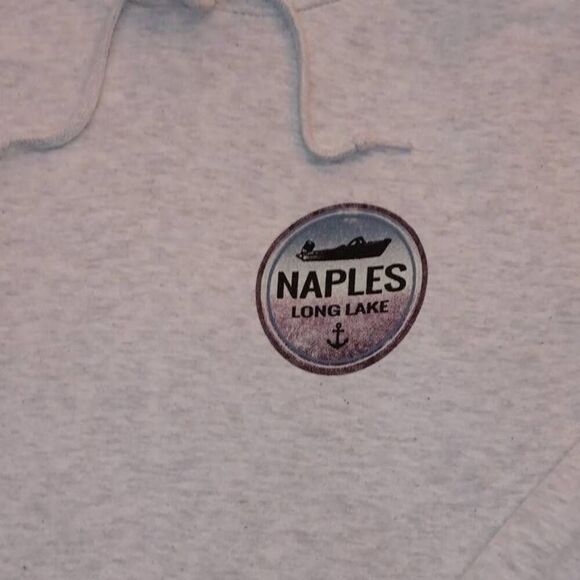 Blue 84 Naples Long Lake Hoodie  Size Medium  PTP 22" Length 27" Color Grey  55% - Picture 5 of 6